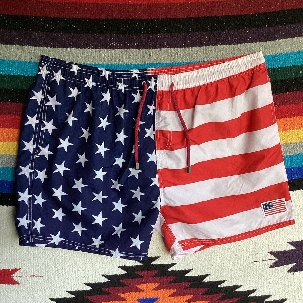 Exist Swim USA Surf American Flag Swim trunks